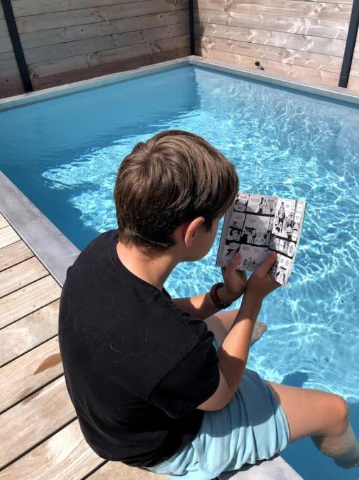 Loft Privatise Avec Spa Xxl Et Piscine Chauffee Bruz Exterior foto